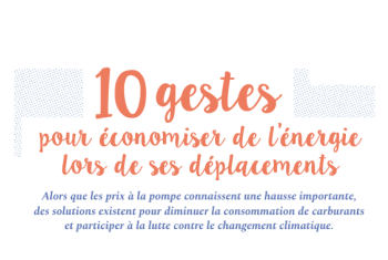 10 gestes pour économises de l'énergie lors de ses déplacements