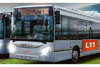Bus Linéo 11 vu de profil