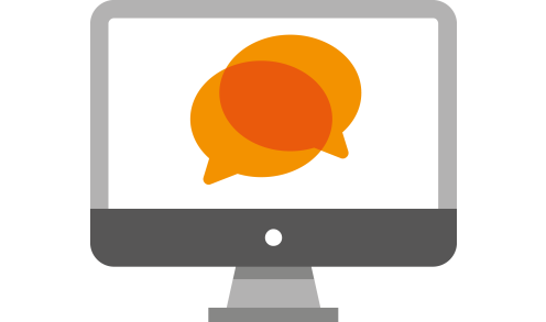 Picto bulles de discussions en ligne