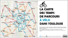 carte temps parcours vélo toulouse