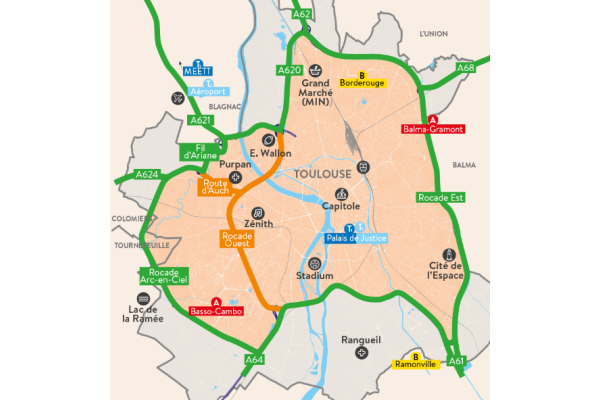 Carte indiquant le périmètre de la zone à faible émission