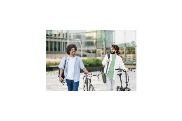 Vélotafeurs se rendant au travail