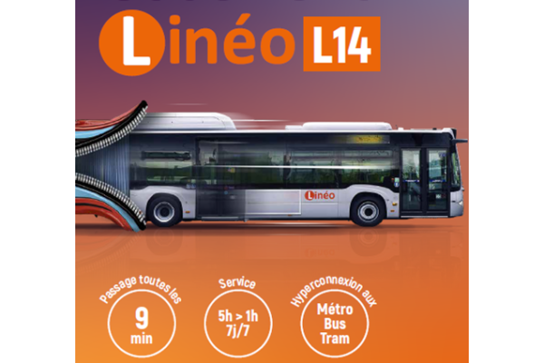 Visuel du nouveau bus linéo 14