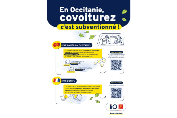 Covoiturage subventionné région occitanie